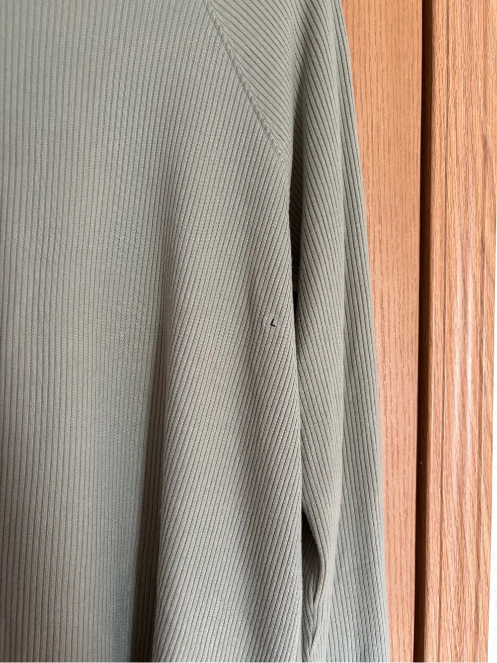 American Eagle Outfitters Sage Ribbed Long Sleeve Top - Picture 7 of 7